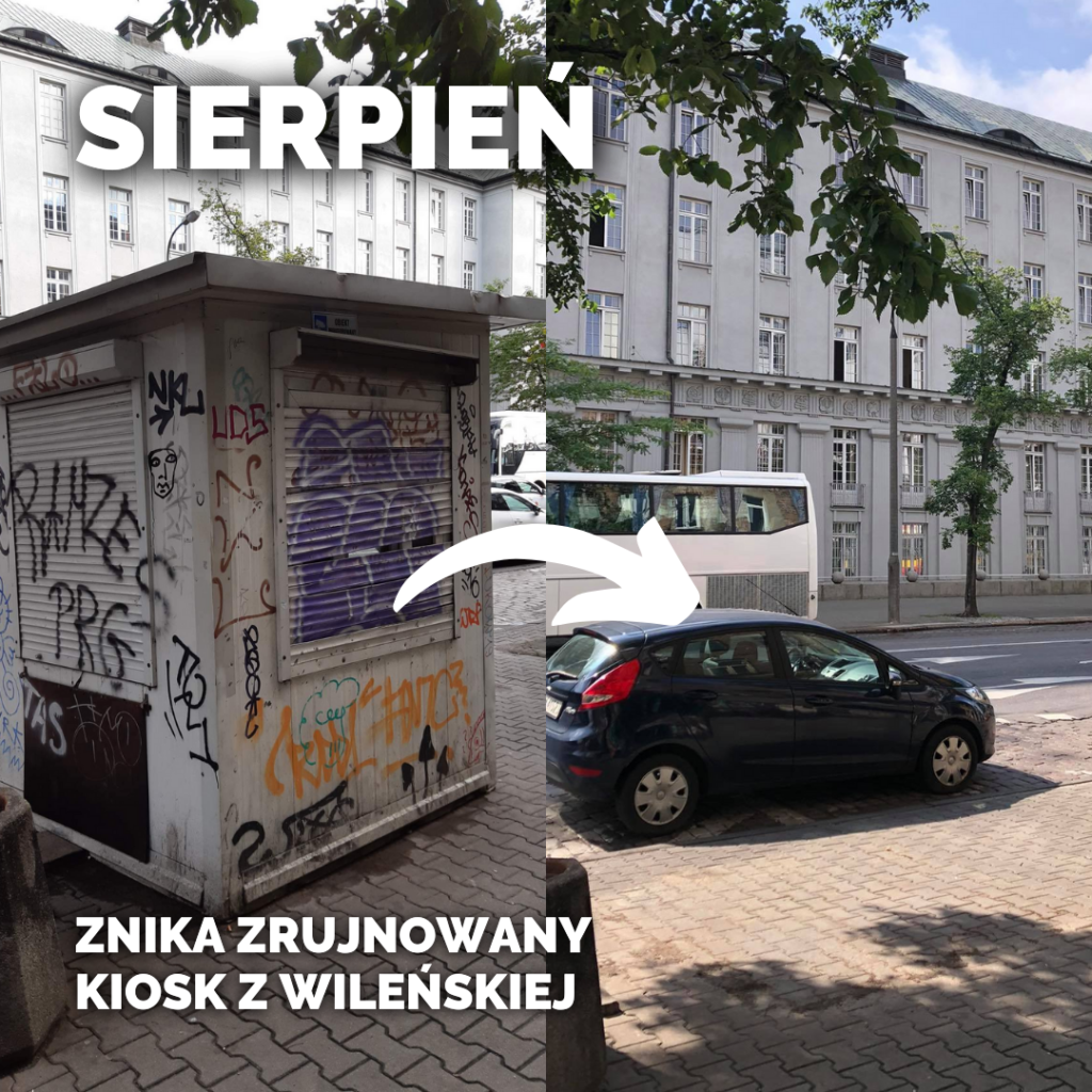 Sierpień - Znika kiosk z ul. Wileńskiej.