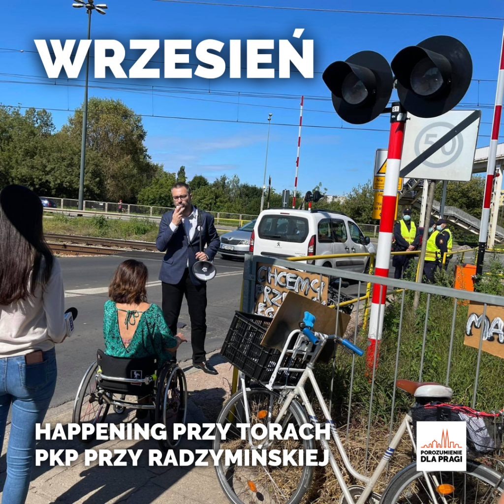 Wrzesień - Happening przy Radzymińskiej i Naczelnikowskiej.
