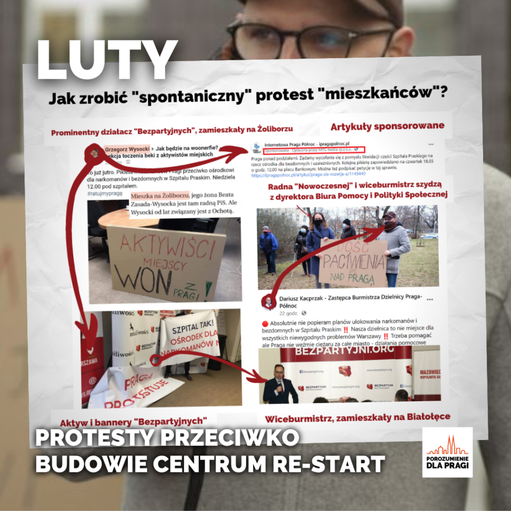 Luty - Lipne protesty przeciwko budowie Centrum Re-Start.