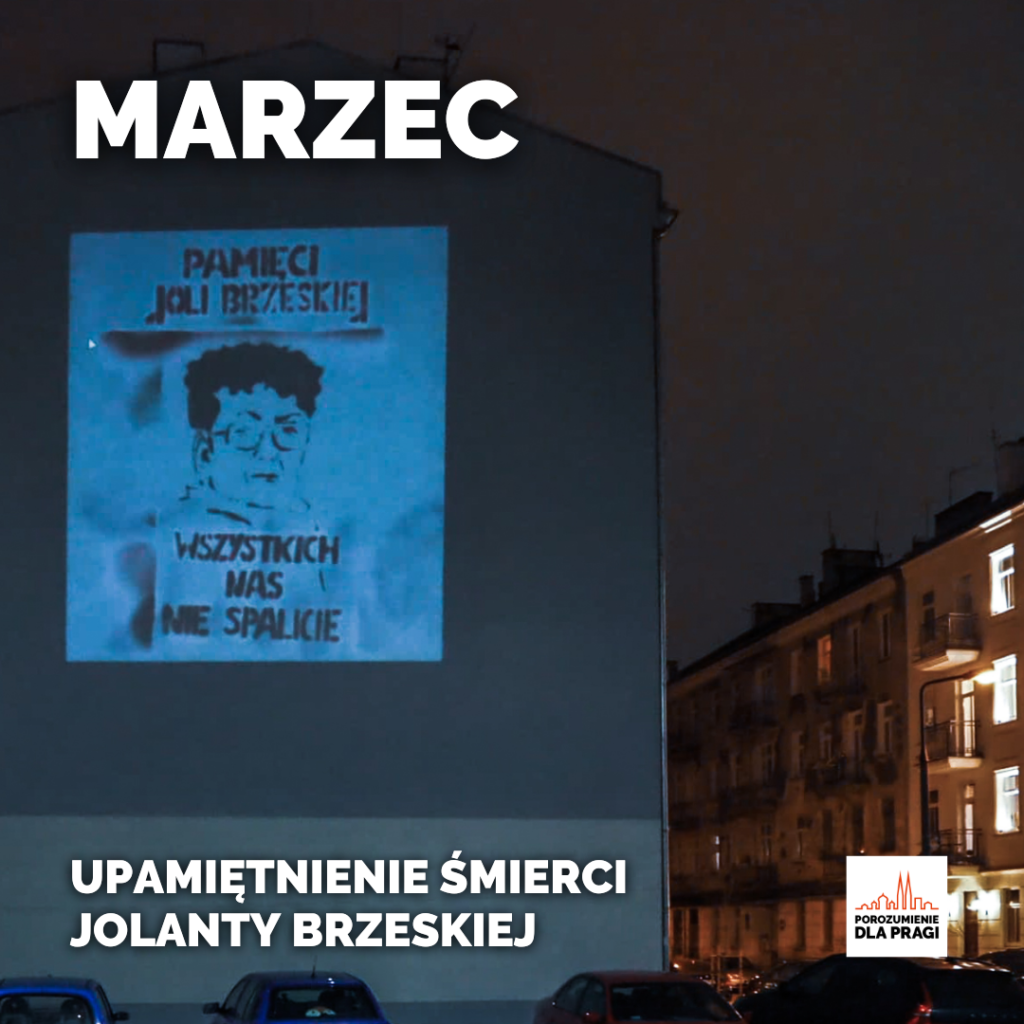 Marzec - Upamiętnienie Jolanty Brzeskiej.