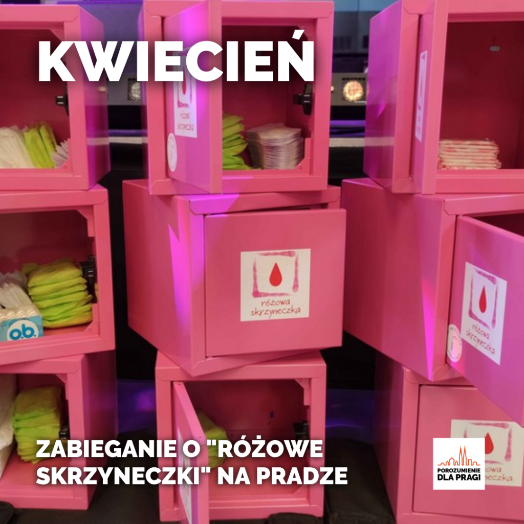 Kwiecień - Zabiegamy o "różowe skrzyneczki" na Pradze.