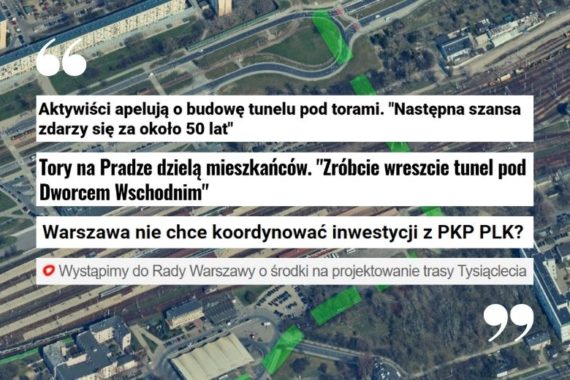 Media o wspólnej konferencji Porozumienia dla Pragi, Miasto Jest Nasze i Stowarzyszenia Wiatrak ws. ulicy Tysiąclecia